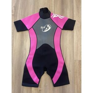 Youth Swimwear Pink/Black/Gray Wetsuit‎